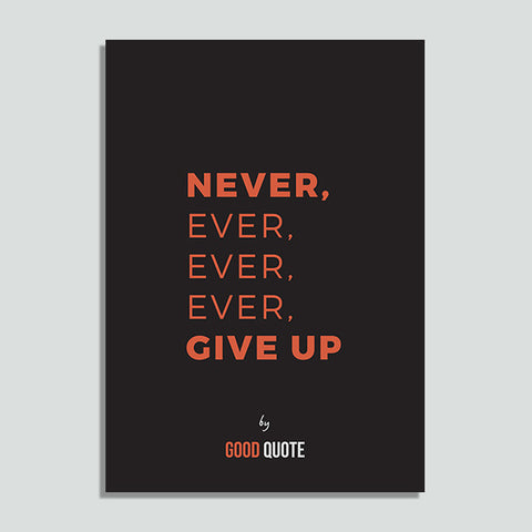 Never, ever, ever, ever, give up - Poster