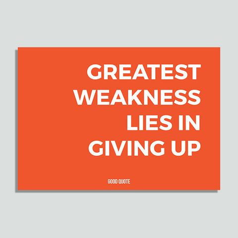 Just Colors - Greatest Weakness Lies In Giving Up