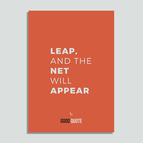 Leap, and the net will appear  - Poster